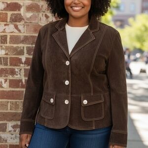 B Collection Brown Leather Jacket XL